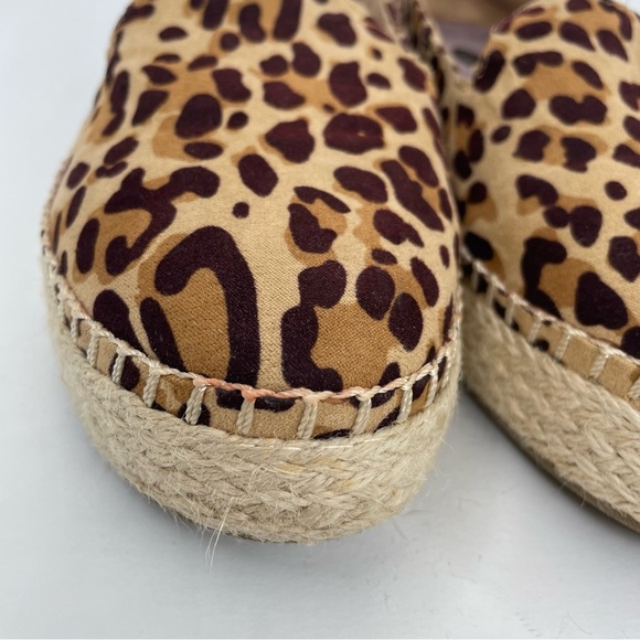 Dr. Scholl's Women Find Me Leopard Print Espadrille Size 8 Loafer Brown/Burgundy - Picture 9 of 11
